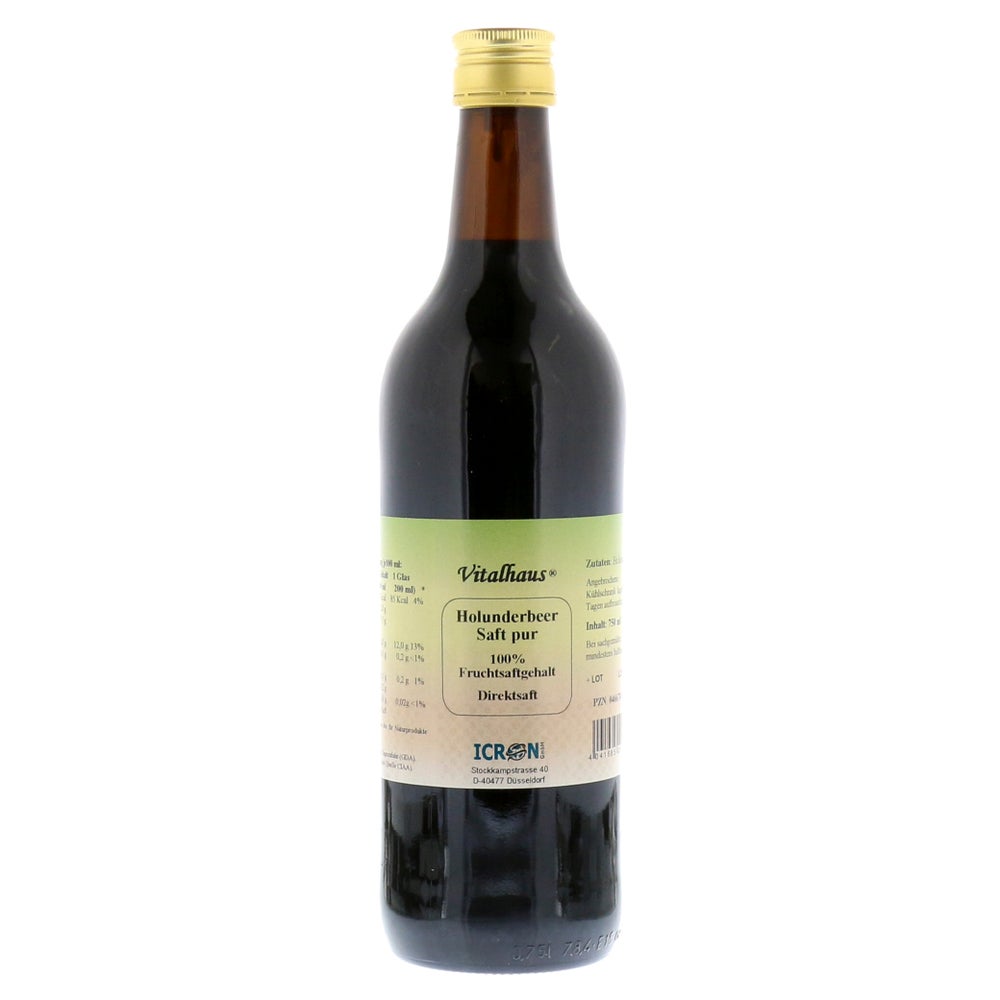 Holunderbeer SAFT pur Vitalhaus 750 ml