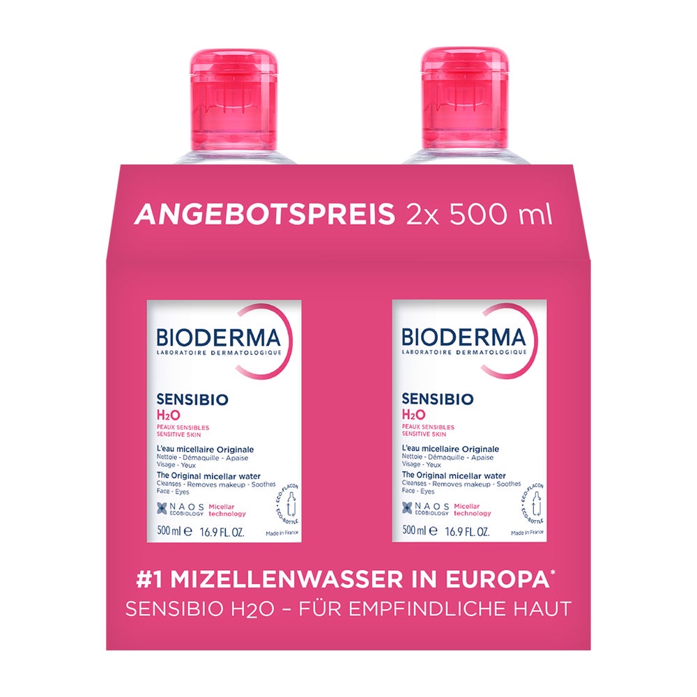 BIODERMA Sensibio H2O Mizellenwasser - Duopack 2X500 ml