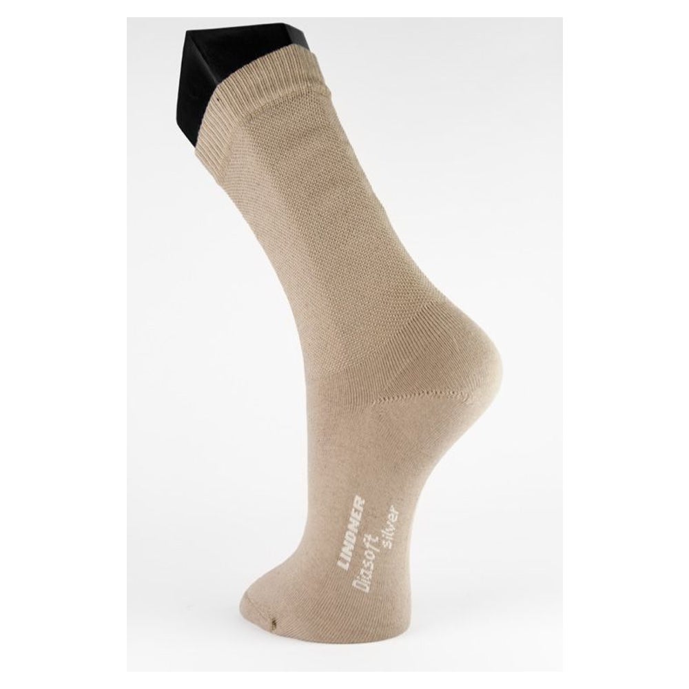 LINDNER® Diasoft® - Diabetikersocken, Dunkelbeige, Gr. 41 - 43 2 St