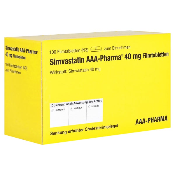 SIMVASTATIN 40 mg AAA-Pharma Filmtabletten 100 St