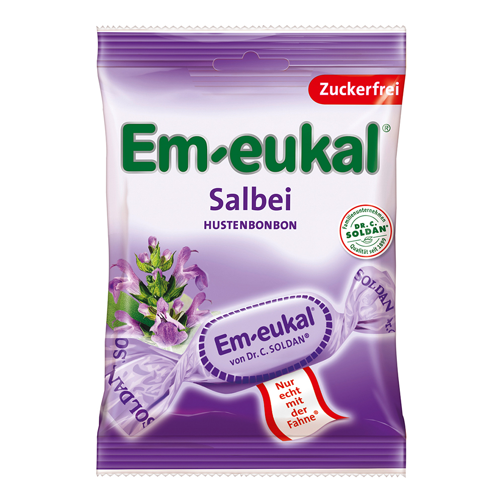 EM Eukal Bonbons Salbei zuckerfrei 75 g