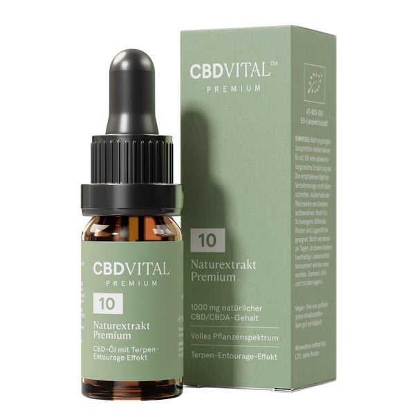 CBD VITAL Bio CBD Öl 10% Naturextrakt Premium Hanf-Tropfen 10 ml