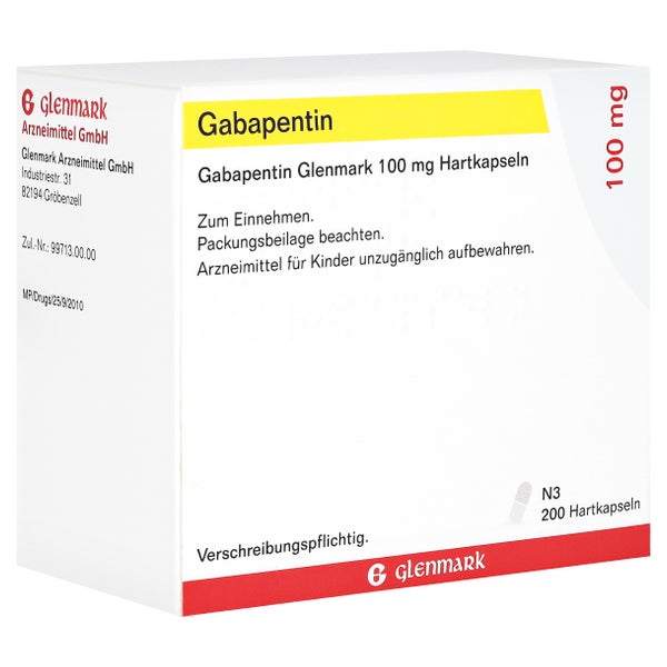 Gabapentin Glenmark 100 mg Hartkapseln 200 St