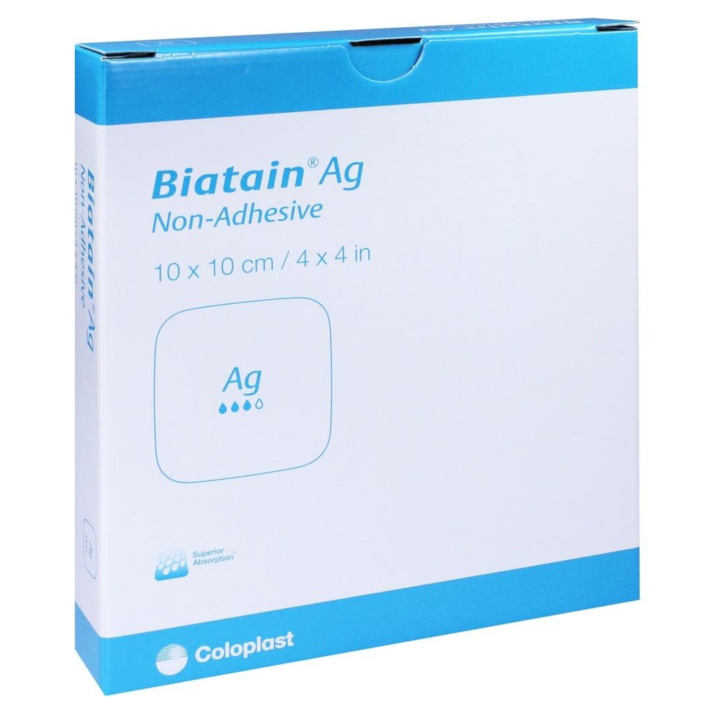 Biatain Ag Schaumverband 10x10 cm nicht 5 St