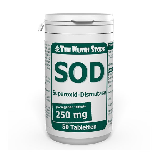 SOD 250 mg Superoxid-Dismutase Tabletten 50 St