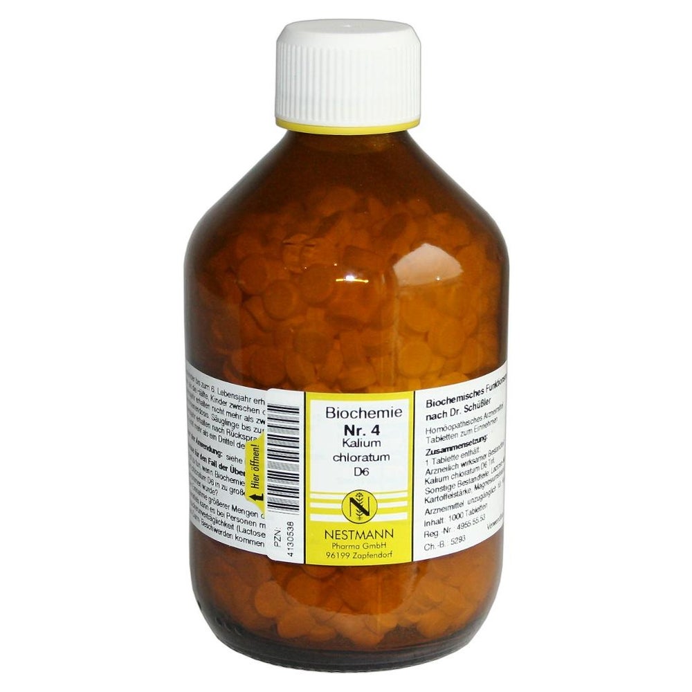 Biochemie 4 Kalium chloratum D 6 Tablett 1000 St