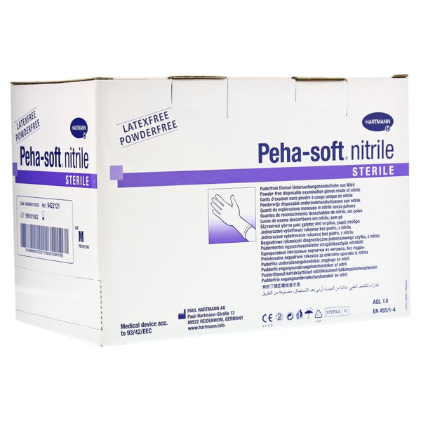 Hartmann Peha-soft nitrile powderfree U.-Handschuhe, steril (50 Paar) - M 50X2 St