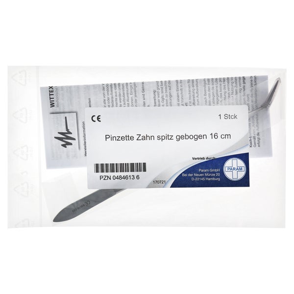 Pinzette Zahn Gebogen 1 St