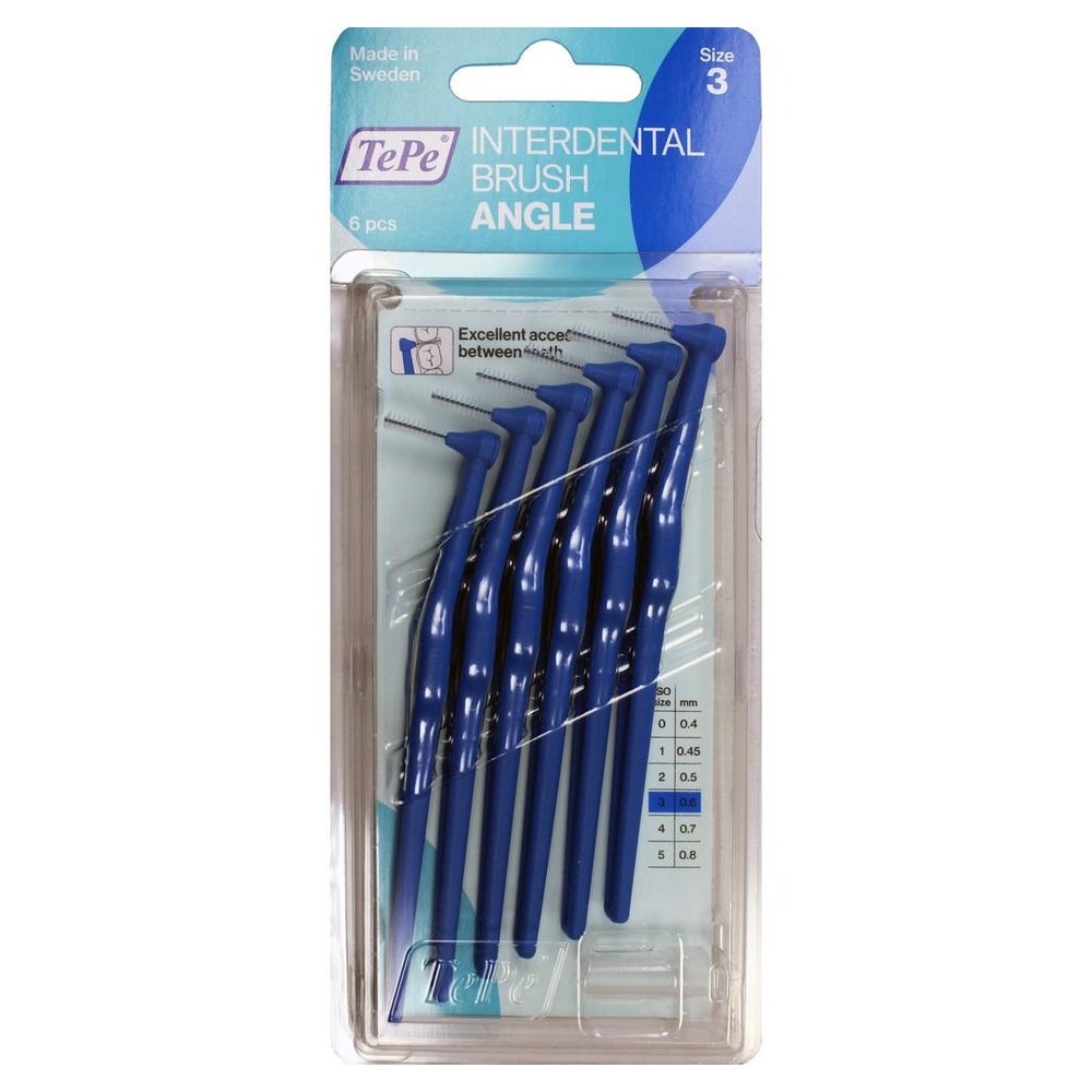 TePe Interdentalbürsten Angle blau 0,6mm ISO 3, 6 St 6 St