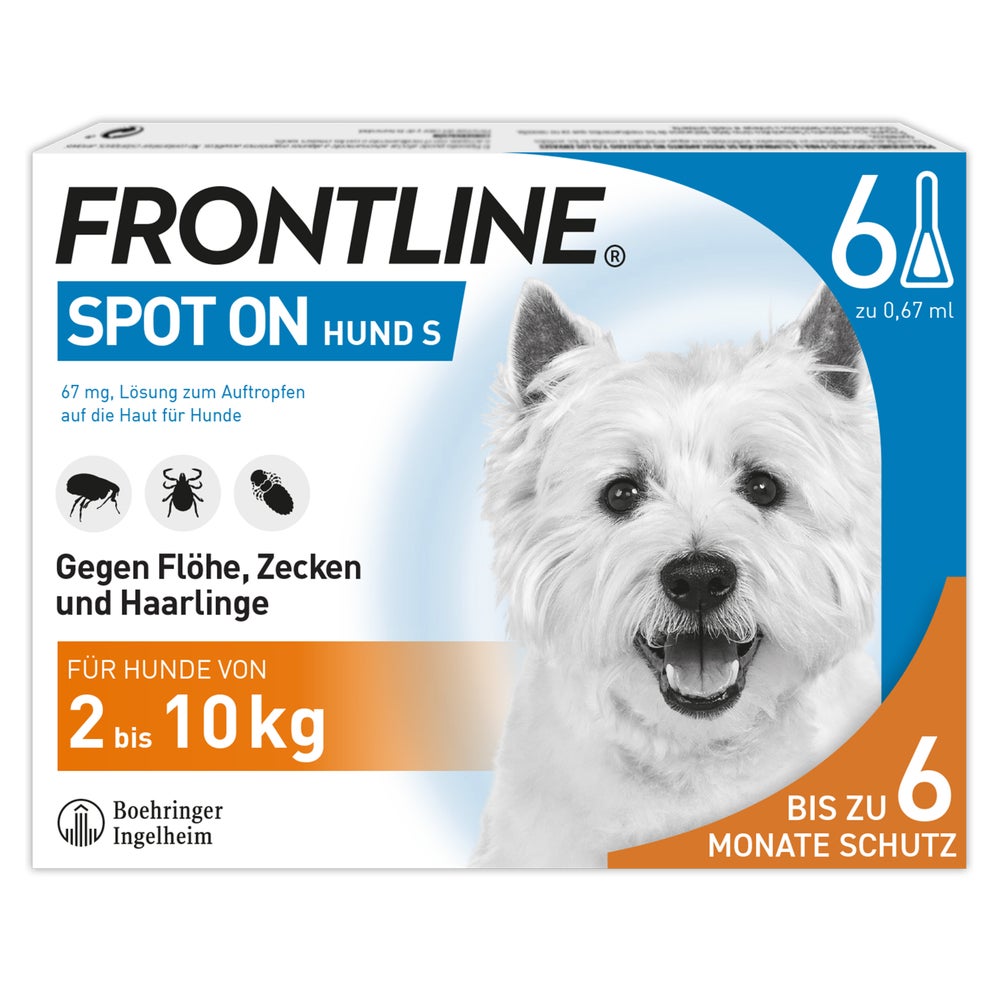 FRONTLINE SPOT-ON - Hund S 2-10 kg 6 St