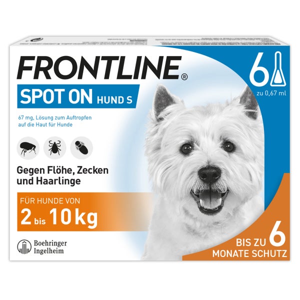 FRONTLINE SPOT-ON - Hund S 2-10 kg 6 St
