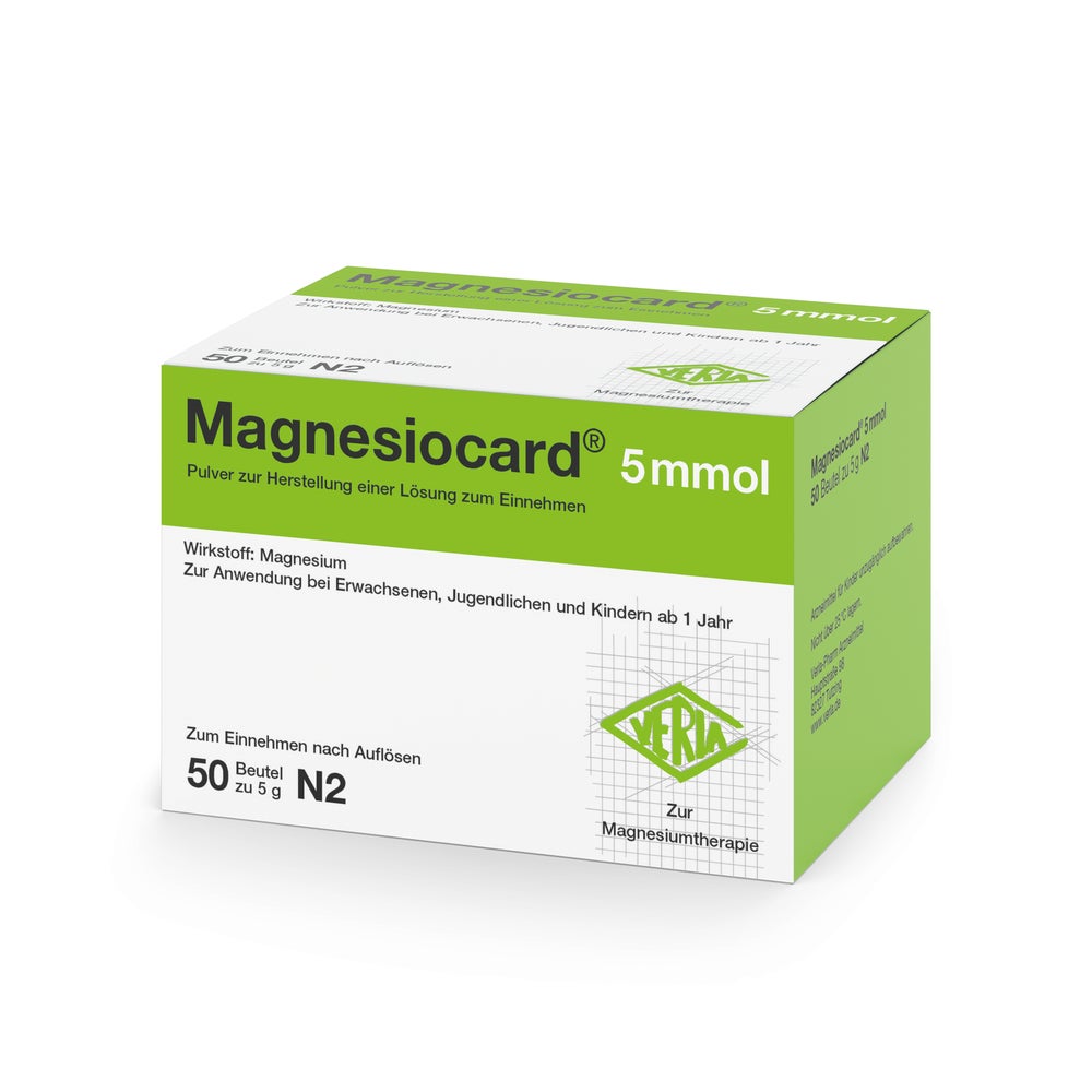 Magnesiocard 5 mmol Plv.z.Her.e.Lsg.z.Ei 50 St
