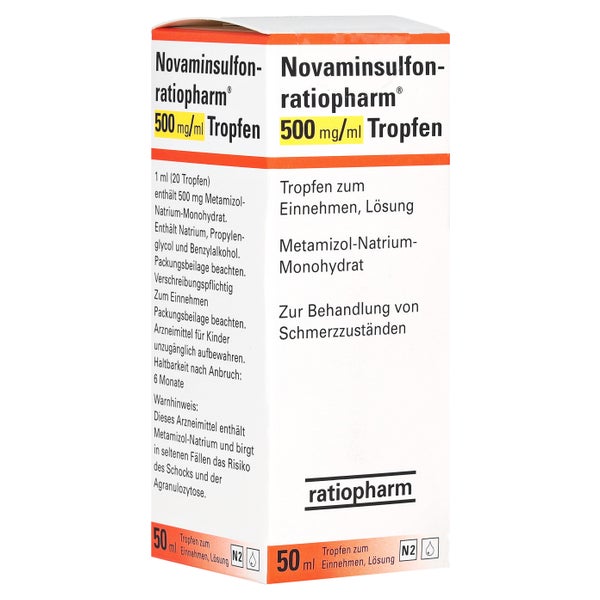 NOVAMINSULFON-ratiopharm 500 mg/ml Tropfen z.Einn. 50 ml