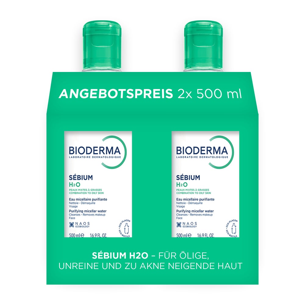 BIODERMA Sébium H2O Mizellenwasser - Duopack 2X500 ml