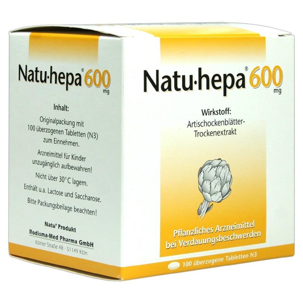 NATU HEPA 600 mg überzogene Tabletten 100 St