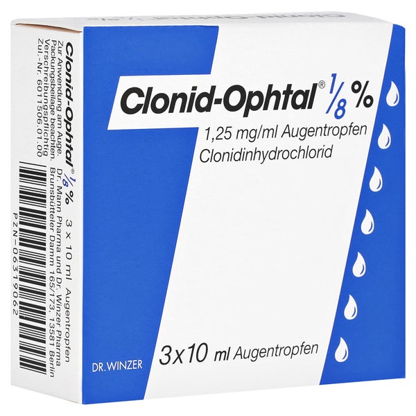 Clonid Ophtal 1/8% Augentropfen 3X10 ml
