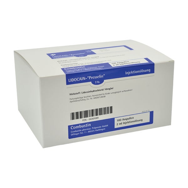 Lidocain Presselin 1% Injektionslösung 100X2 ml