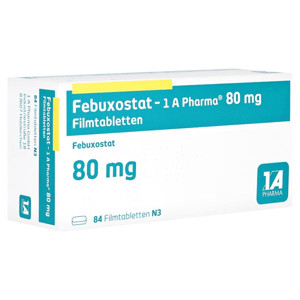 FEBUXOSTAT-1A Pharma 80 mg Filmtabletten 84 St, 84 St online 