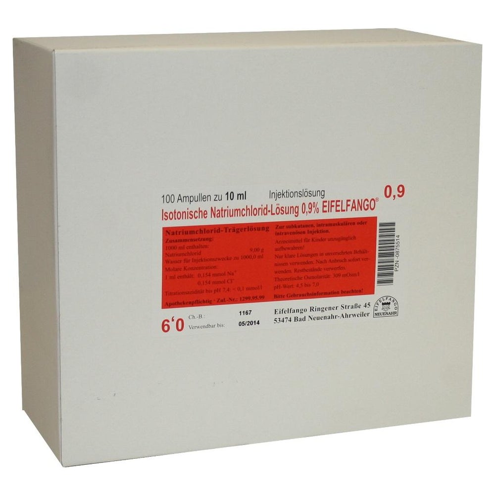 Isotonische NaCl Lösung 0,9% Eifelfango 100X10 ml
