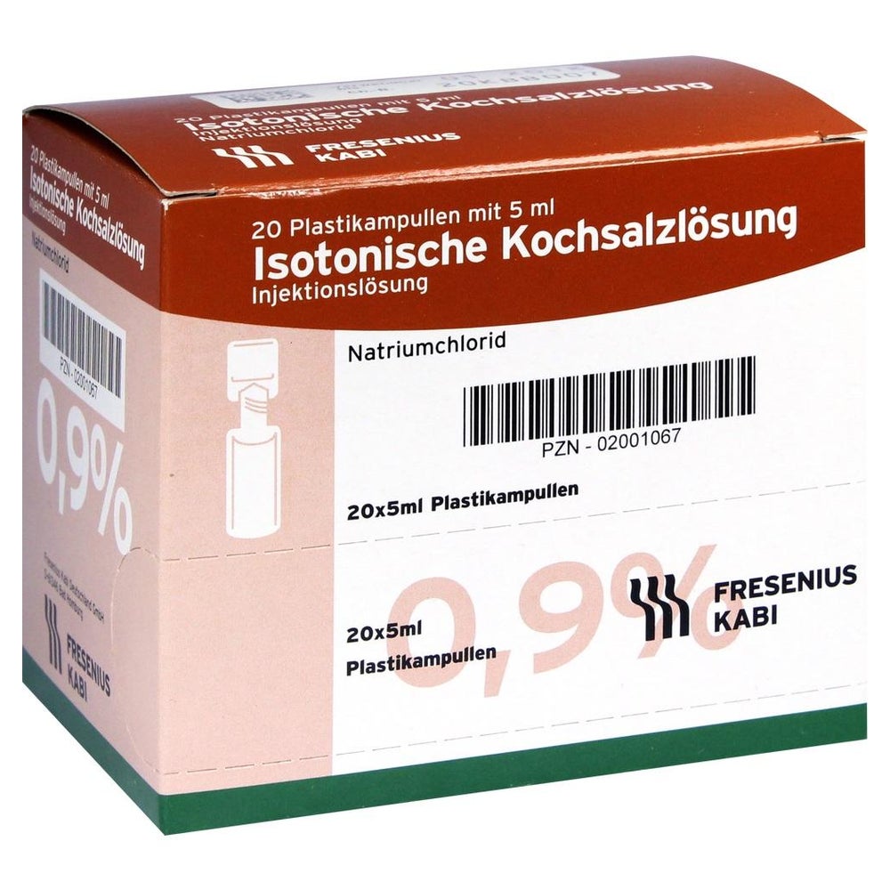 Isotonische Kochsalzlösung 0,9% Plastika 20X5 ml