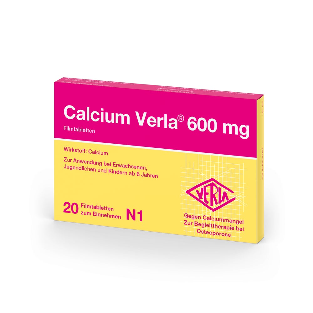 Calcium Verla 600 mg Filmtabletten 20 St