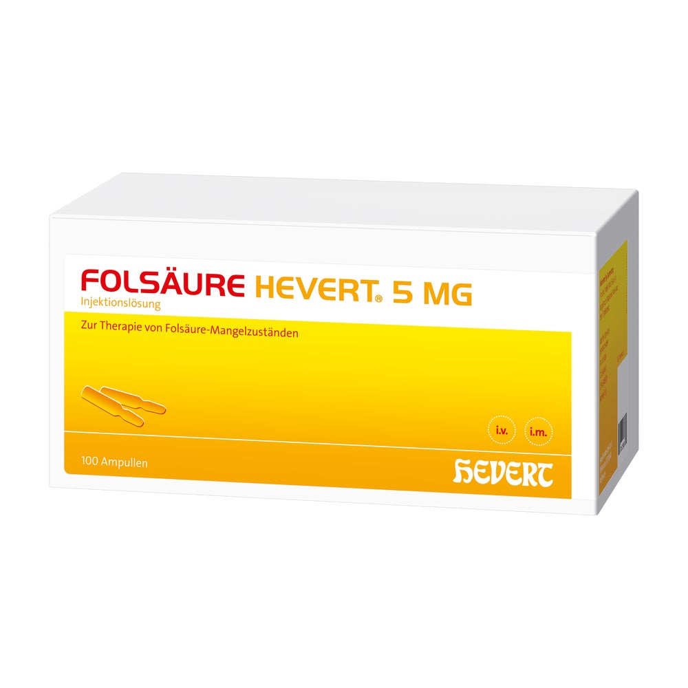 Folsäure Hevert 5 mg Ampullen 100X2 ml