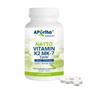 Produktabbildung: APOrtha® Natto Vitamin K2 MK-7 Cyclo® 200 µg - vegane Tabletten - Menaquinon - BIG BOX 365 St
