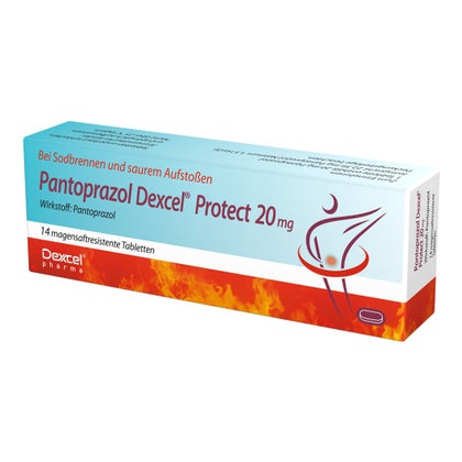 Pantoprazol Dexcel Protect 20 Mg - Magensaftresistente Tabletten, 14 Stück (PZN 03037110)