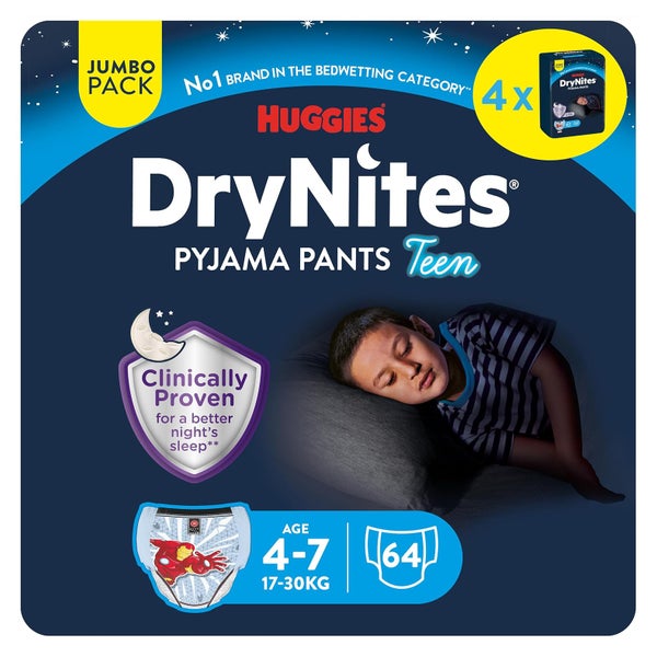 Huggies DryNites Nachtwindeln Jungen 4-7 Jahre, 64 St. 64 St