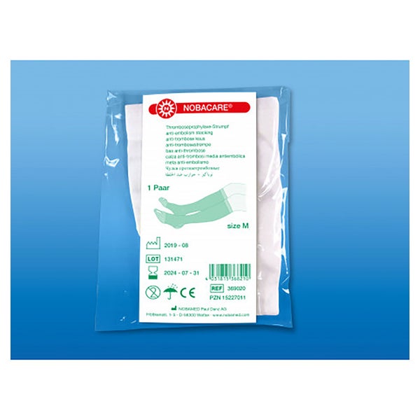 NOBA Nobacare® Thrombose-Prophylaxe-Strumpf Knie - M weiß 2 St