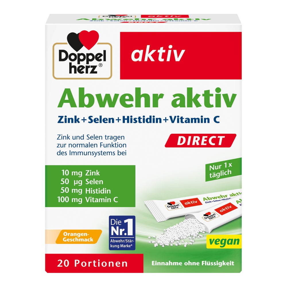 Doppelherz Abwehr Aktiv DIRECT Zink + Selen + Histidin + Vitamin C 20 St