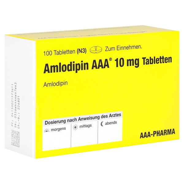 Amlodipin AAA 10 mg Tabletten 100 St