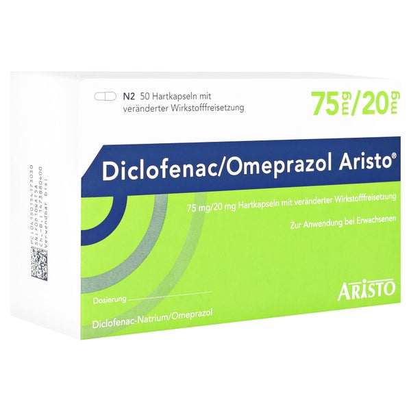 DICLOFENAC/Omeprazol Aristo 75 mg/20 mg HVW 50 St