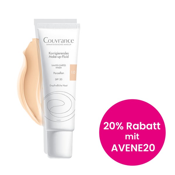 Avène Couvrance Korrigierendes Make-up Fluid Porzellan 1.0 30 ml