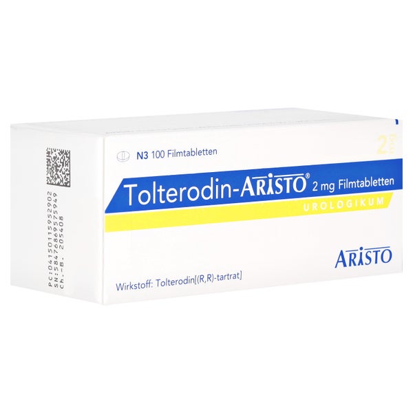 Tolterodin Aristo 2 mg Filmtabletten 100 St