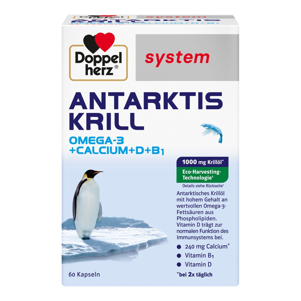 Doppelherz system Antarktis Krill Omega-3 + Calcium + D + B1 60 St