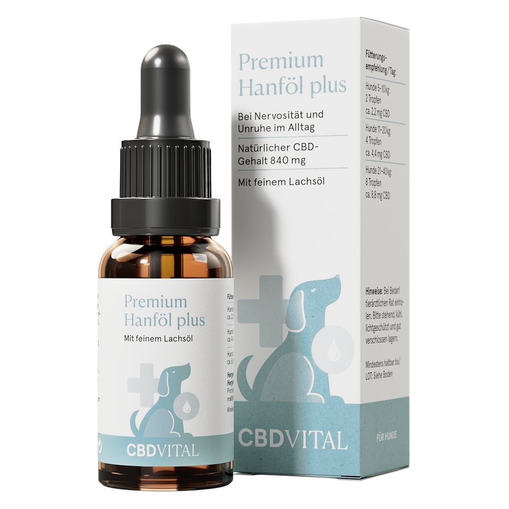 CBD VITAL Hanföl für Hunde mit 420mg CBD | mit Lachsöl 20 ml