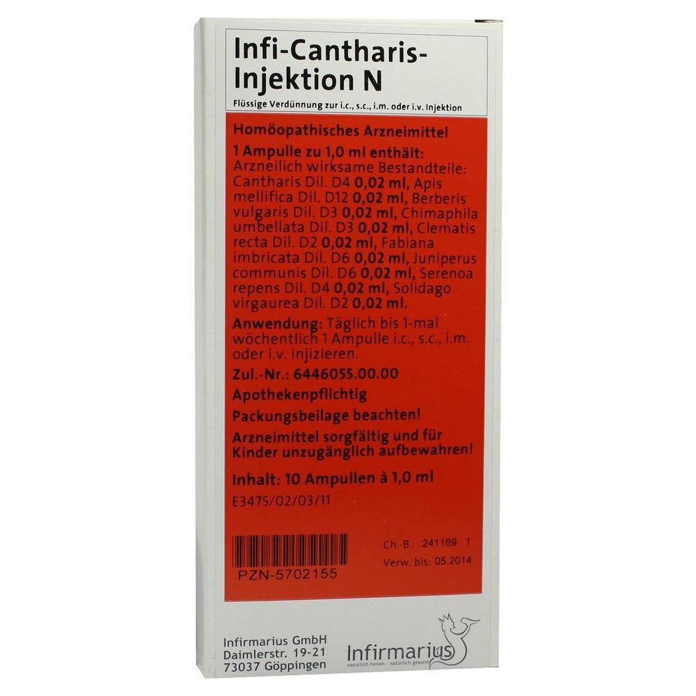 INFI Cantharis Injektion N 10X1 ml
