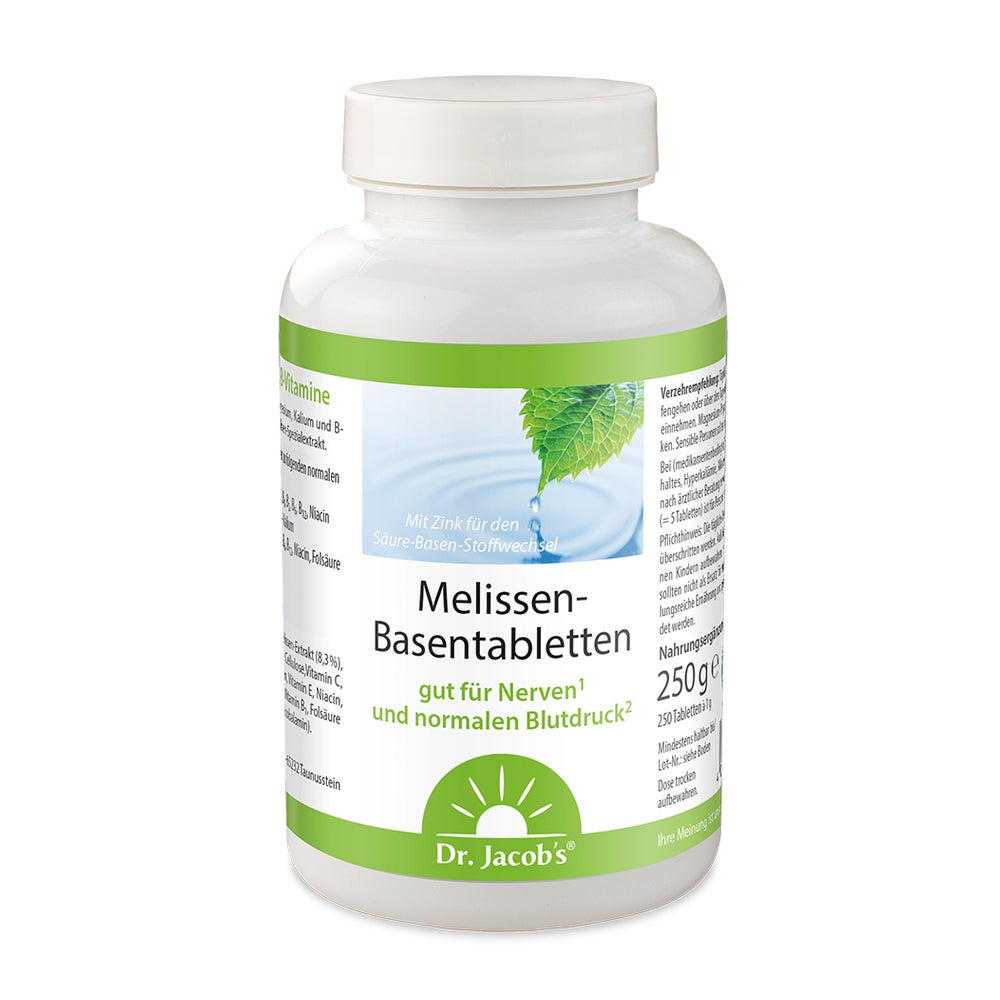 Dr. Jacob's Melissen-Basentabletten Mineralstoffe+B-Vitamine 250 St