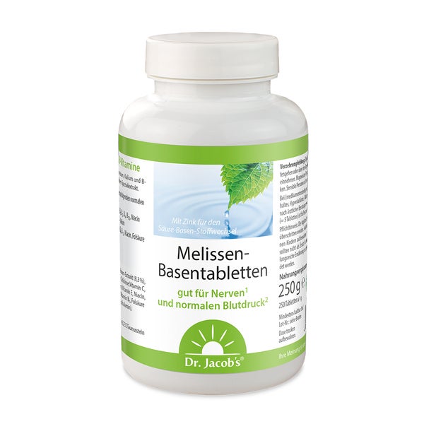 Dr. Jacob's Melissen-Basentabletten Mineralstoffe+B-Vitamine 250 St