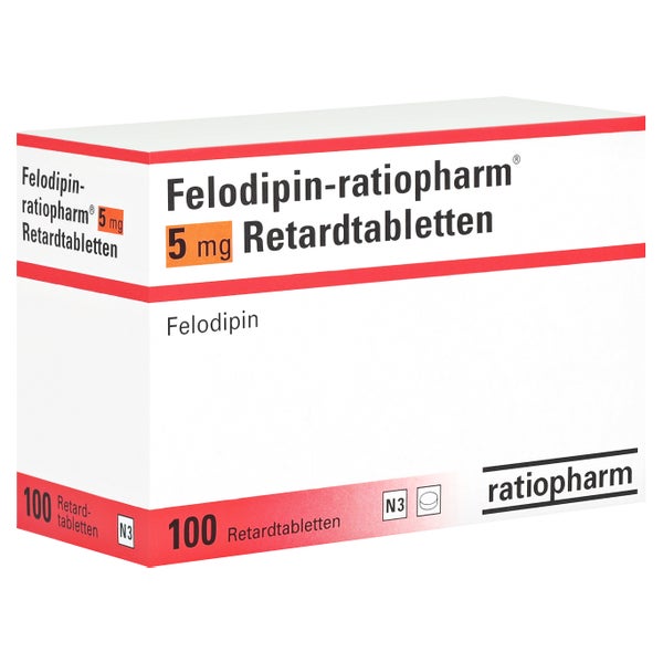 FELODIPIN-ratiopharm 5 mg Retardtabletten 100 St