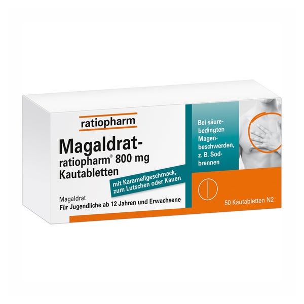 Magaldrat ratiopharm 800 mg Kautabletten 50 St