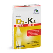 Produktabbildung: Vitamin D3+K2 2000 I.E. 120 St