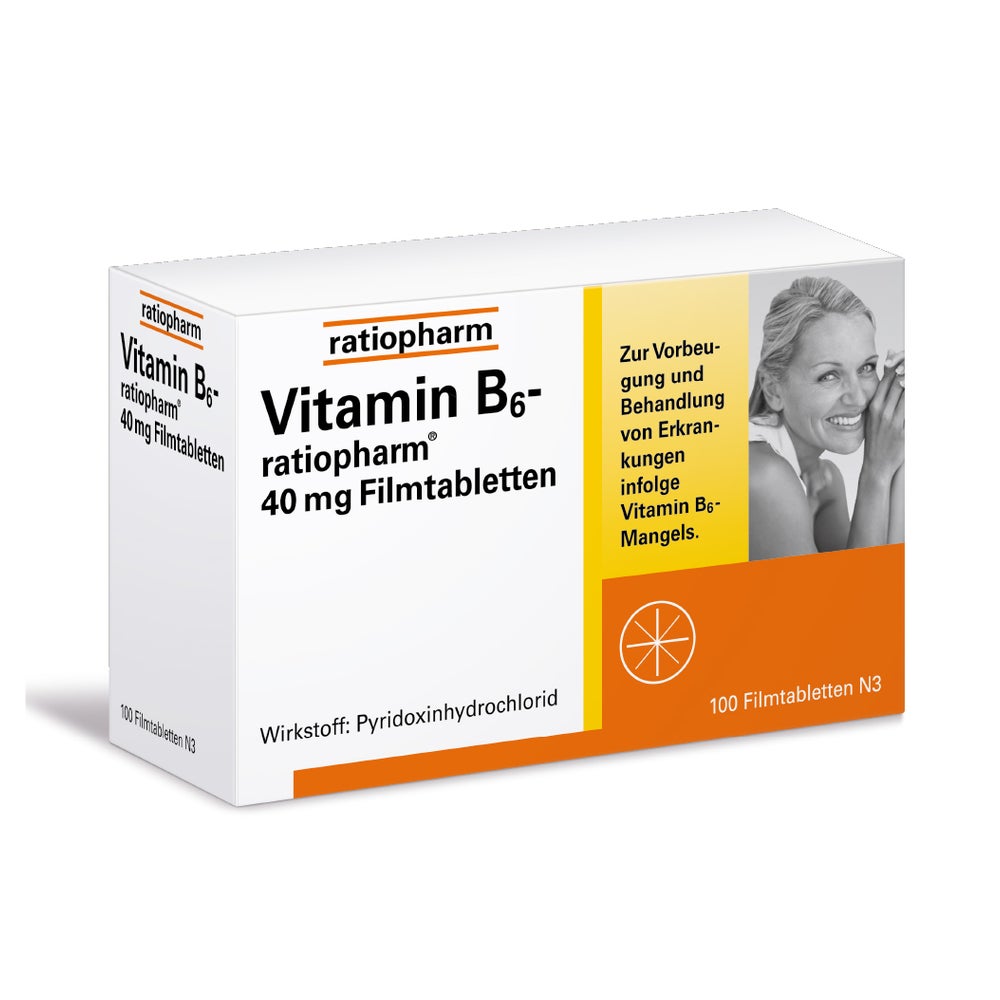 Vitamin-B6-ratiopharm® 40 mg Filmtabletten 100 St