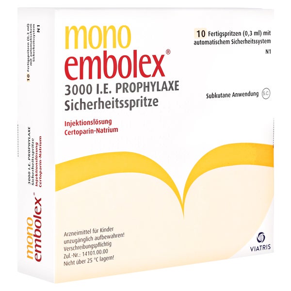 MONO EMBOLEX 3.000 I.E. Prophylaxe Sicherh.Spr. 10 St