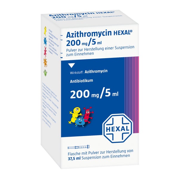 AZITHROMYCIN HEXAL 200mg/5ml Plv.z.Susp.-Herst. 37,5 ml