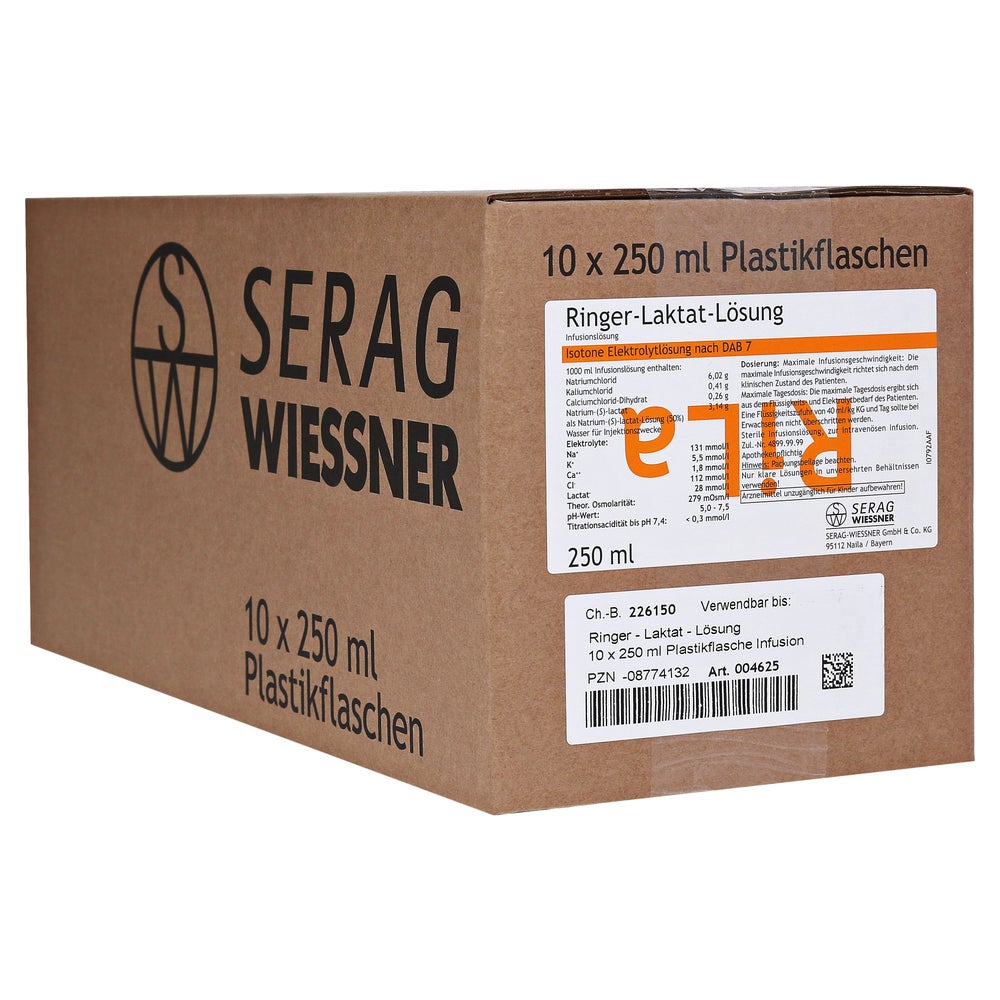 Ringer Laktat Lösung Plastik 10X250 ml