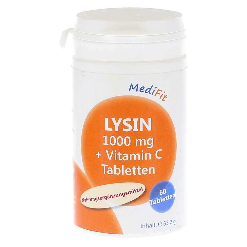 Lysin 1.000 mg + Vitamin C Tabletten MediFit 60 Stück
