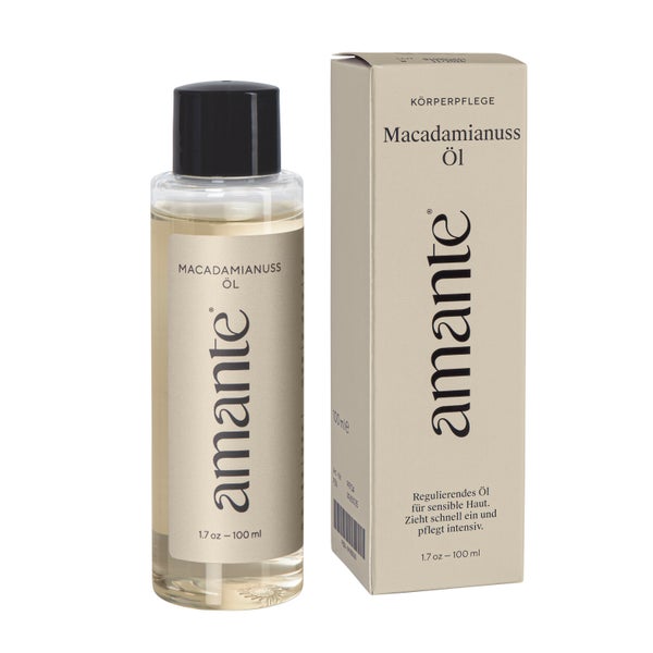 Macadamianussöl 100 % rein - Hautpflegeöl Amante 100 ml