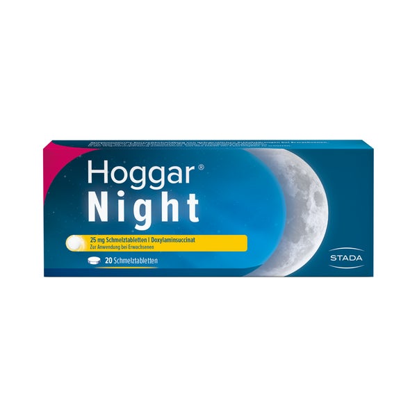 Hoggar Night 25 mg Doxylamin Schlaf-Schmelztabletten 20 St